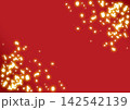 金の飾りを散らしたシンプルな和風背景 142542139