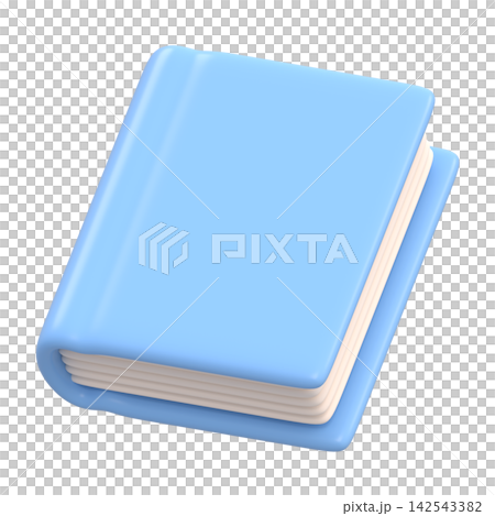 3D illustration of a stylized book with a transparent background. 3D illustration of a stylized book with a transparent background. 142543382