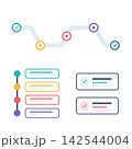 プロジェクト工程を整理するロードマップ図解セット 142544004
