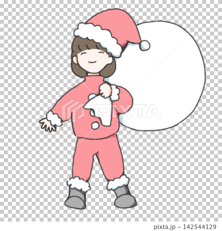 簡單可愛的聖誕老人插畫 簡單可愛的聖誕老人插畫 142544129