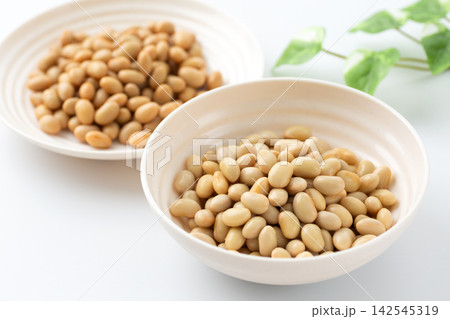 水煮大豆と蒸し大豆 水煮大豆と蒸し大豆 142545319