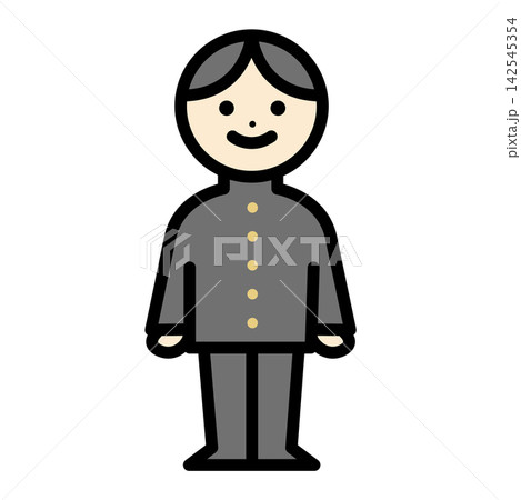 学ランの男の子のイラスト 142545354