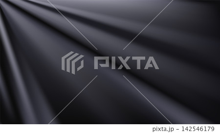 Black silk abstract background. Smooth flowing folds, Black silk abstract background. Smooth flowing folds, 142546179