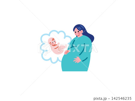 妊婦さんのイラスト 妊婦さんのイラスト 142546235