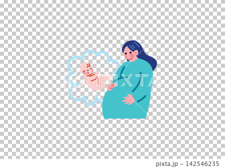 妊婦さんのイラスト 妊婦さんのイラスト 142546235