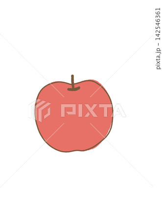 シンプルな赤いりんごのイラスト 142546361