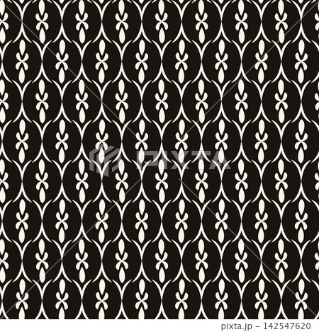 Elegant monochrome geometric lattice vector pattern featuring floral trellis motifs, ideal for luxury textile, home wallpaper, and product packaging. Elegant monochrome geometric lattice vector pattern featuring floral trellis motifs, ideal for luxury textile, home wallpaper, and product packaging. 142547620