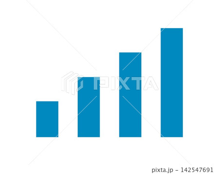 blue signal bar strength vector icon cellular network indicator blue signal bar strength vector icon cellular network indicator 142547691