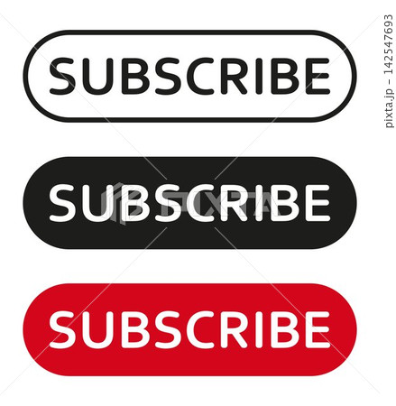 modern rounded subscribe ui buttons outline solid red vector design buttton modern rounded subscribe ui buttons outline solid red vector design buttton 142547693