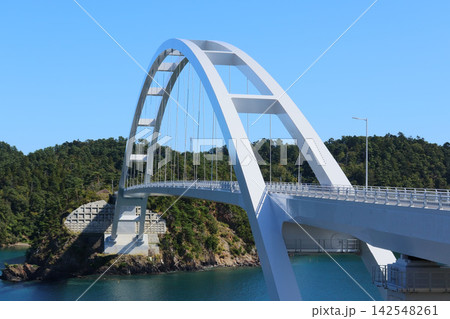 出島大橋（宮城県女川町）本土側から撮影 142548261