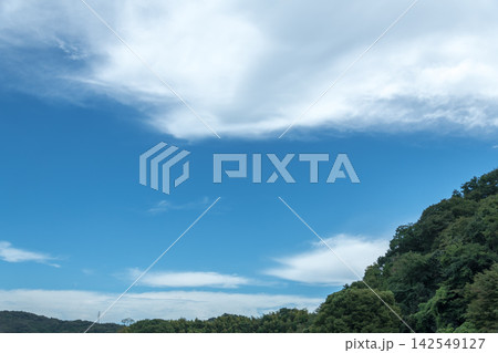 【真夏 雨の止み間の青空と雲 空背景や空合成素材にどうぞ】 【真夏 雨の止み間の青空と雲 空背景や空合成素材にどうぞ】 142549127