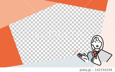 シンプル イラスト ファイルを持って案内する女子学生のベクターイラスト シンプル イラスト ファイルを持って案内する女子学生のベクターイラスト 142550294