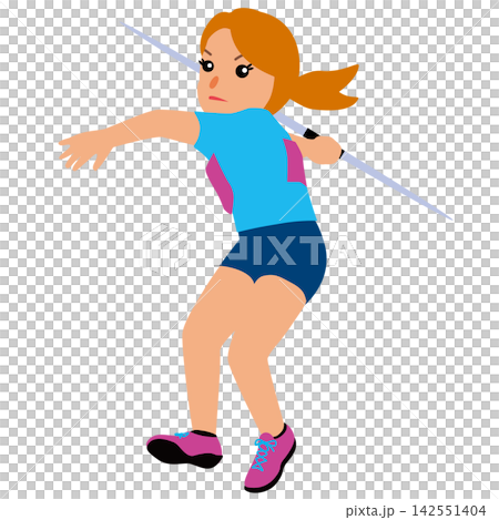 一幅描繪女運動員參加運動比賽的插圖,具體來說,是她即將投擲標槍的場景。 一幅描繪女運動員參加運動比賽的插圖,具體來說,是她即將投擲標槍的場景。 142551404