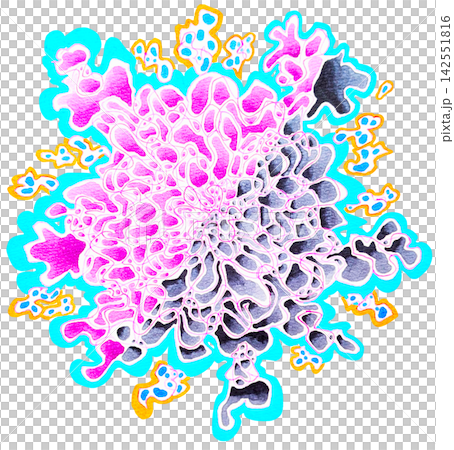 Abstract representation of flowers evoking the scents of water and smoke. Abstract representation of flowers evoking the scents of water and smoke. 142551816