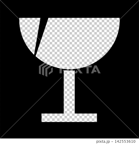 Fragile item warning (white outline version) 142553610