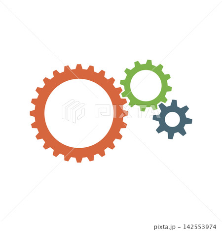 Gear Icon Vector Template, Flat Design Engineering Cogwheel Illustration Design Gear Icon Vector Template, Flat Design Engineering Cogwheel Illustration Design 142553974