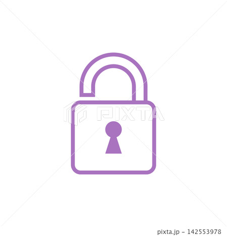 Padlock Icon Vector Template Illustration Design 142553978