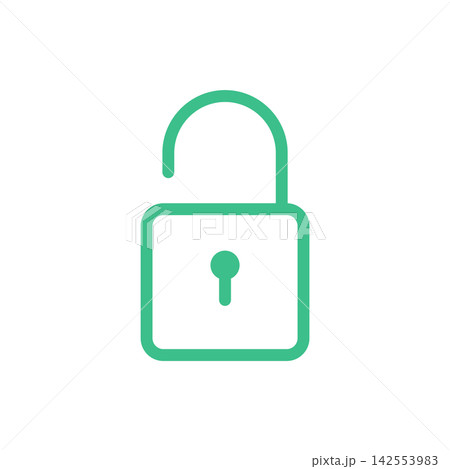 Padlock Icon Vector Template Illustration Design 142553983