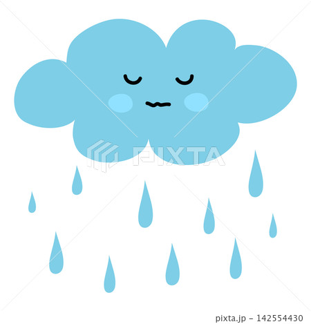 Gloomy rain clouds and raindrops Gloomy rain clouds and raindrops 142554430