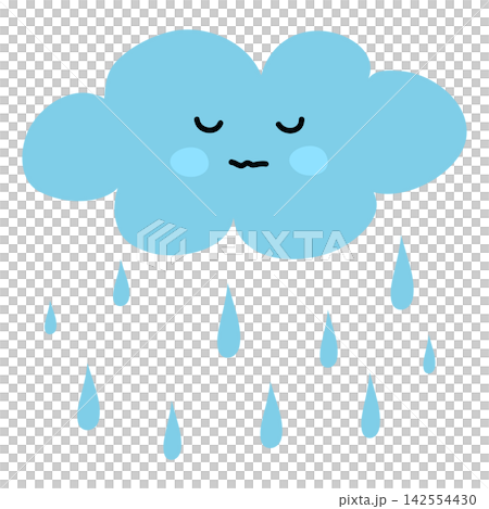 Gloomy rain clouds and raindrops Gloomy rain clouds and raindrops 142554430