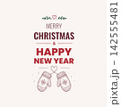 Merry Christmas and Happy New Year with Winter Mittens 142555481