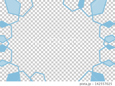 Blue geometric hexagon frame background material Blue geometric hexagon frame background material 142557025