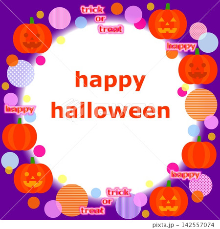 ハッピーハロウィーン happy halloween フレーム ジャック・オー・ランタン かぼちゃ ハッピーハロウィーン happy halloween フレーム ジャック・オー・ランタン かぼちゃ 142557074