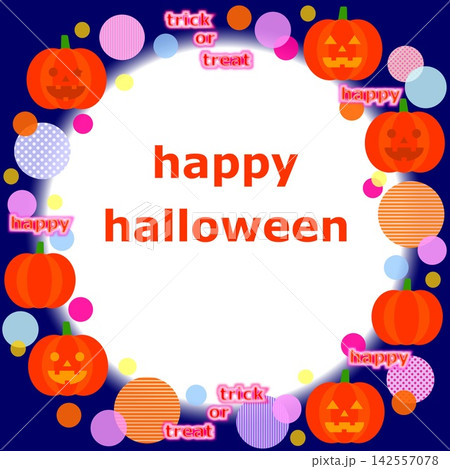 ハッピーハロウィーン happy halloween フレーム ジャック・オー・ランタン かぼちゃ ハッピーハロウィーン happy halloween フレーム ジャック・オー・ランタン かぼちゃ 142557078
