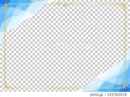 Beautiful antique frame background in blue and gold. Beautiful antique frame background in blue and gold. 142562010