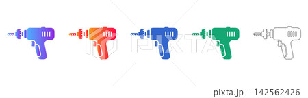 Electric Power Drill Icons 142562426
