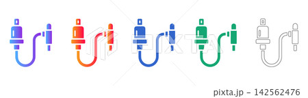 Medical IV Connector Vector Icon Set 142562476