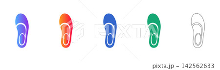 Ergonomic Shoe Insole Vector Graphic Set 142562633