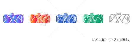 Abstract Wrapped Object Vector Icon Set Abstract Wrapped Object Vector Icon Set 142562637