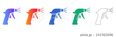 Industrial Spray Gun Vector Icon Pack Industrial Spray Gun Vector Icon Pack 142562686