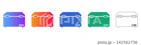 Medical Cooler Box Icons Medical Cooler Box Icons 142562736