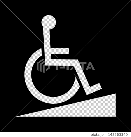 Slope pictogram (white outline version) Slope pictogram (white outline version) 142563340