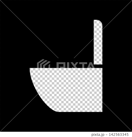 Pictogram for a Western-style toilet (white outline version) Pictogram for a Western-style toilet (white outline version) 142563345