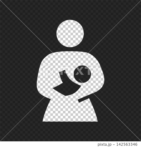 哺乳室(女性)圖示(白色輪廓版) 哺乳室(女性)圖示(白色輪廓版) 142563346