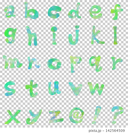 手繪彩色字母材質套裝 手繪彩色字母材質套裝 142564509