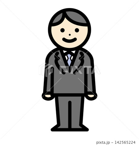 スーツの男性のイラスト スーツの男性のイラスト 142565224