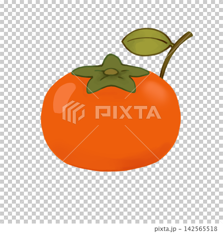 Cute autumn illustration of persimmons (transparent background) Cute autumn illustration of persimmons (transparent background) 142565518
