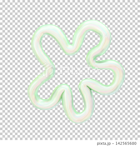 ゆめかわいいオーロラカラーホログラフィック3Dアイコン　花 142565680