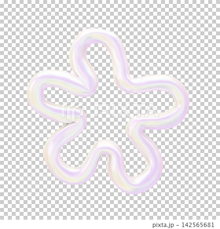 Dreamy and cute aurora-colored holographic 3D icon - Flower Dreamy and cute aurora-colored holographic 3D icon - Flower 142565681