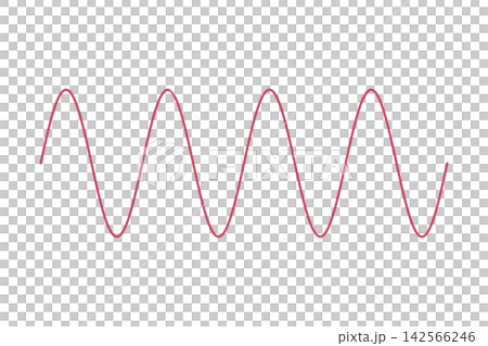 Periodic signal using a red sine wave Periodic signal using a red sine wave 142566246