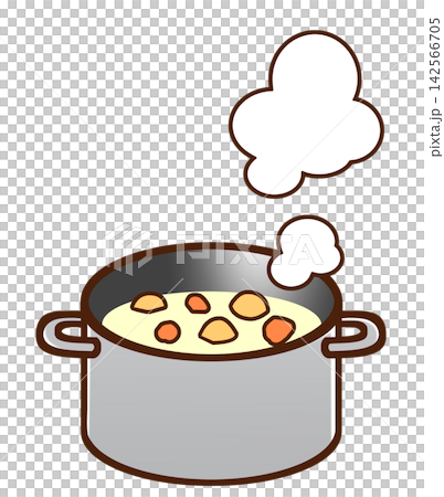 Cream stew made in a saucepan Cream stew made in a saucepan 142566705