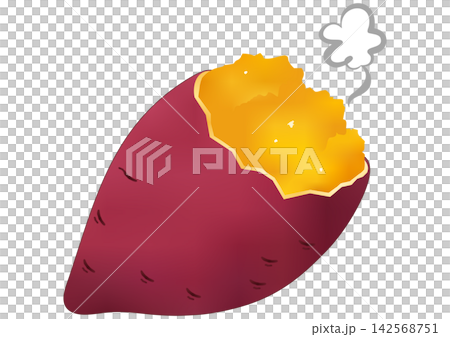 "Roasted sweet potato" with steam rising "Roasted sweet potato" with steam rising 142568751