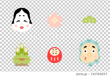 Otafuku、Hyottoko、日本插畫素材 Otafuku、Hyottoko、日本插畫素材 142568837