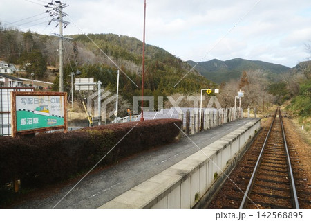 明智鉄道からの車窓風景 飯沼駅 明智鉄道からの車窓風景 飯沼駅 142568895