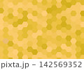 ハニカム形状　六角形　ビジネス　モザイク　金色 142569352