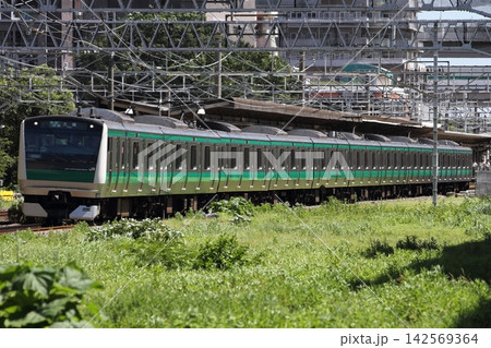 留置線が整備される前の板橋駅を発車する 埼京線E233系 大崎行き 留置線が整備される前の板橋駅を発車する 埼京線E233系 大崎行き 142569364